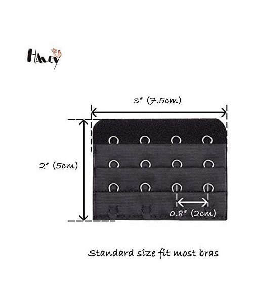 Accessories Bra Extenders 3-4 Hook Bra Strap Extender for Plus Size Bra Extensions (4 PCS-Pack) - (4pcs-pack- Black) - CR18KW...