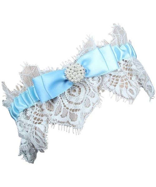Garters & Garter Belts One Piece Garter for Wedding and Prom Bridal Garter - Light Blue - CY189WRMYSG