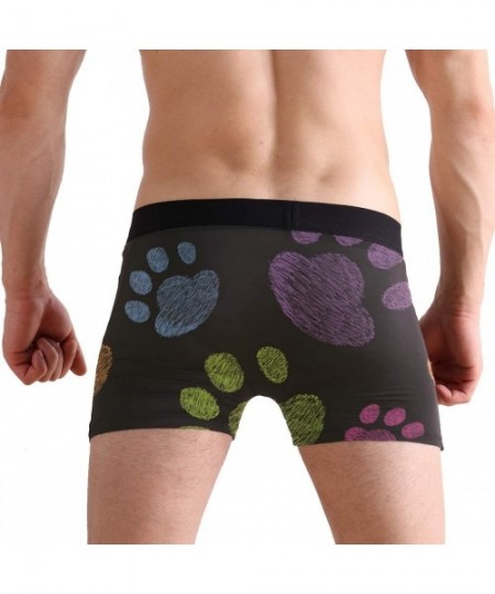 Boxer Briefs Men's Underwear Trunks Art Heart Boxer Briefs Covered Waistband Stretch Panties Boys Underpants Knickers - Click...
