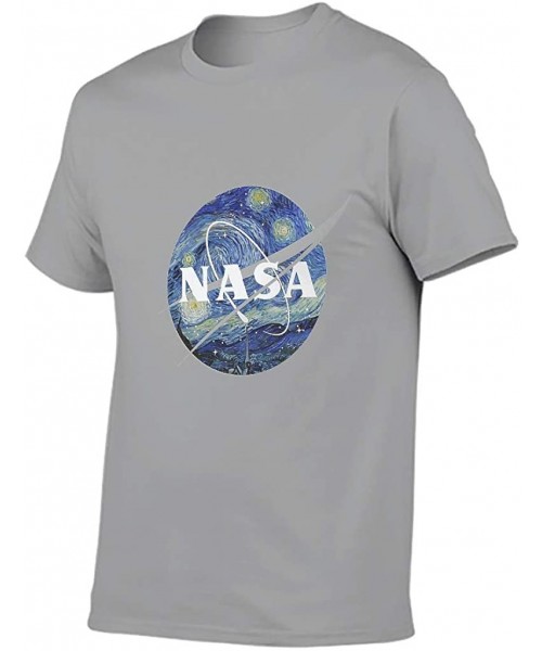 Undershirts Planet Cotton T Shirt Men Durable Tight Undershirt Science - Gray - CU19DW5CAUW
