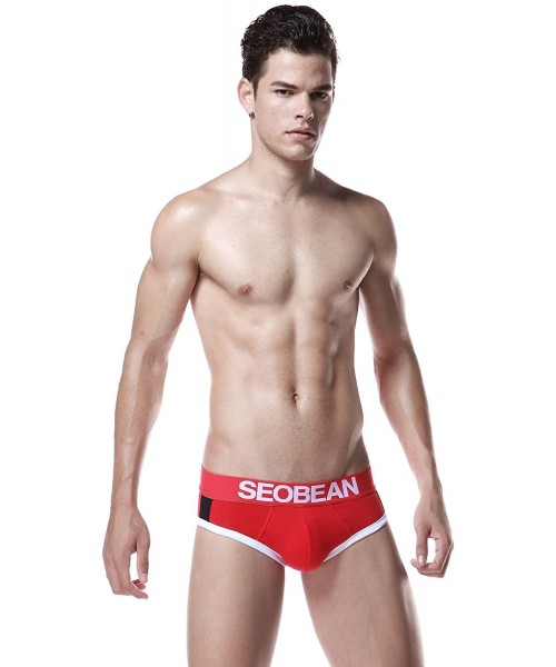 Boxer Briefs Mens Low Rise Sexy Trunk Boxer Brief Underwear - 2592 Red - CN11V4XMXHH