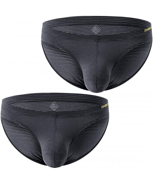 Briefs Men's Big Pouch Briefs Underwear Bulge Enhancing Low Rise Briefs for Men Pack M L XL 2XL - 2*navy - CS192D7558Y