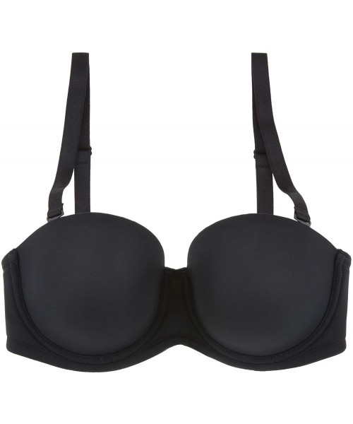 Bras Women's Micro Every-Way for Any Day Convertible Strapless Adjustable Bra Single - Black Noir - C818206GCT9