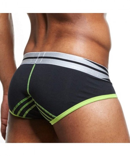 Boxers Mens Sexy Underwear Shorts Men Underpants Soft Briefs - Black - C118W4OC29H