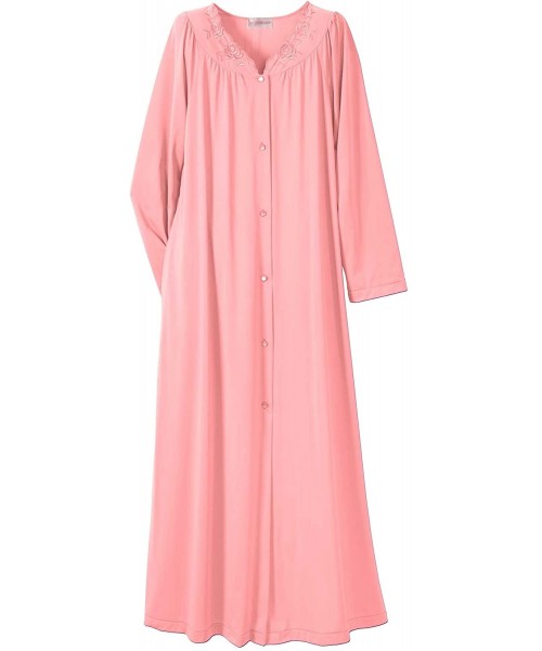 Robes Women's Petals 54 Inch Sleeve Long Coat - Melon - CA185AKX7I4