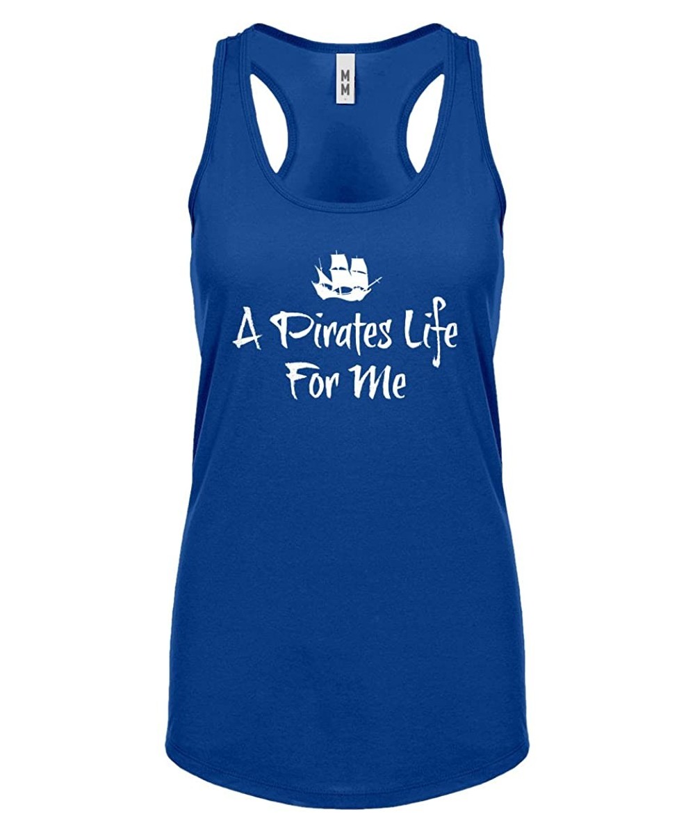 Camisoles & Tanks A Pirates Life for Me Womens Racerback Tank Top - Royal Blue - CG18CNLGYZN