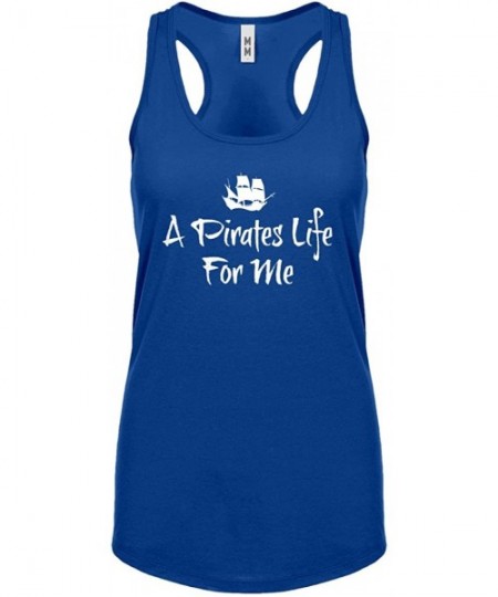 Camisoles & Tanks A Pirates Life for Me Womens Racerback Tank Top - Royal Blue - CG18CNLGYZN