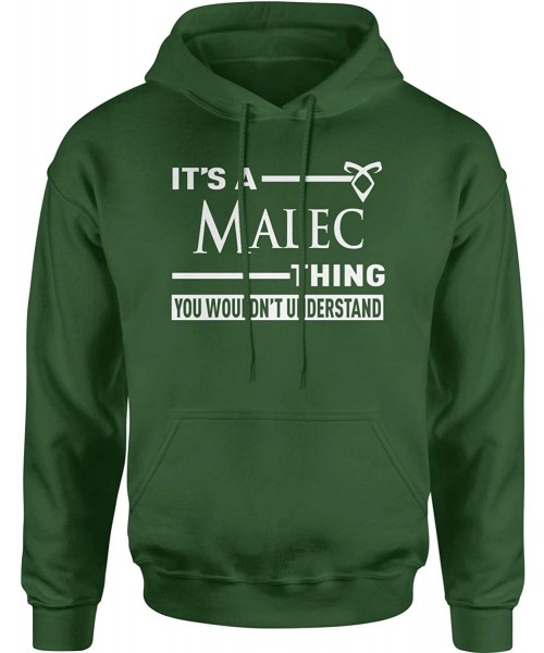 Camisoles & Tanks It's A Malec Thing- You Wouldn't Understand Unisex Adult Hoodie - Forest Green - C01809XOT33