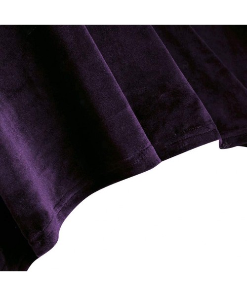 Baby Dolls & Chemises Hollween Cloak Jackets Womens Hooded Cloak Solid Vintage Hoodies Cape Long Coat Matching - Purple - CJ1...
