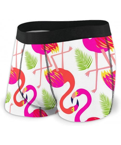 Boxer Briefs Mens Boxer Briefs Underwear Cartoon Vector Flamingo Funky Bird Style Design Comfy Breathable Underpants for Men ...