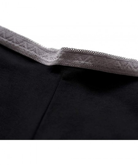 Thermal Underwear Women's Exposed Waistband Thermal Underwear Set Cotton Long Johns Set Base Layer Tagless Top & Bottom - Bla...
