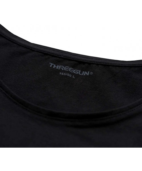 Thermal Underwear Women's Exposed Waistband Thermal Underwear Set Cotton Long Johns Set Base Layer Tagless Top & Bottom - Bla...
