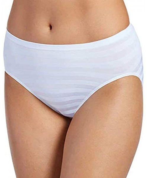 Panties Underwear Panties Seamfree Hi -Cut Legs Soft & Smooth Microfiber Stretch 3 Pack - Grey-white-pink - C218RZ4HGIR