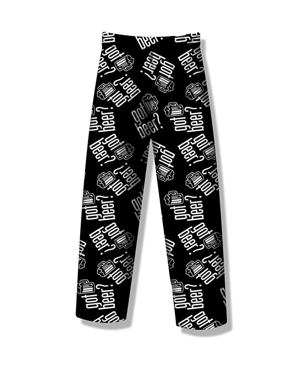Sleep Bottoms Mens Beer & More Beer Fun Prints Pajama & Lounge Pants - Got Beer - CK18DA5LY36