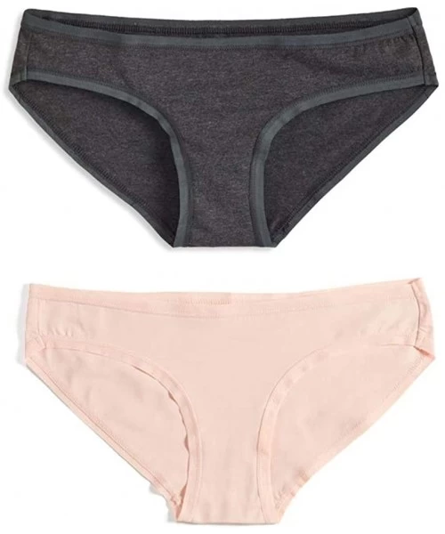 Panties Women's Low Rise Bikini Briefs - Charcoal Heather / Blush - CO197U6X45D