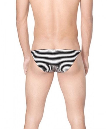 Boxer Briefs Men's Underwear Ultimate Soft Sexy Stretch Cotton Boxer Brief - Mix-stripes-3 Pack - C012HMNNUTH