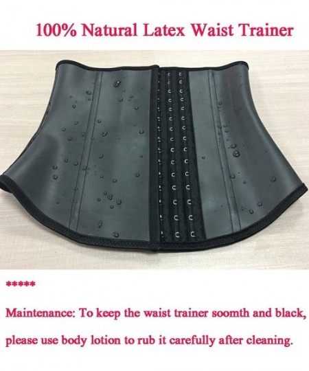 Shapewear Womens Latex Waist Trainers Cinchers Underbust Waist Training Corsets(x-Large- Black) - CT123T8IYY5