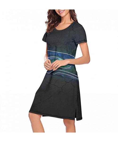 Nightgowns & Sleepshirts Sleep Shirts for Women Girls- Sleepwear Nightgowns Sleep Tee Print Sleep Dress - CQ19DEL495S