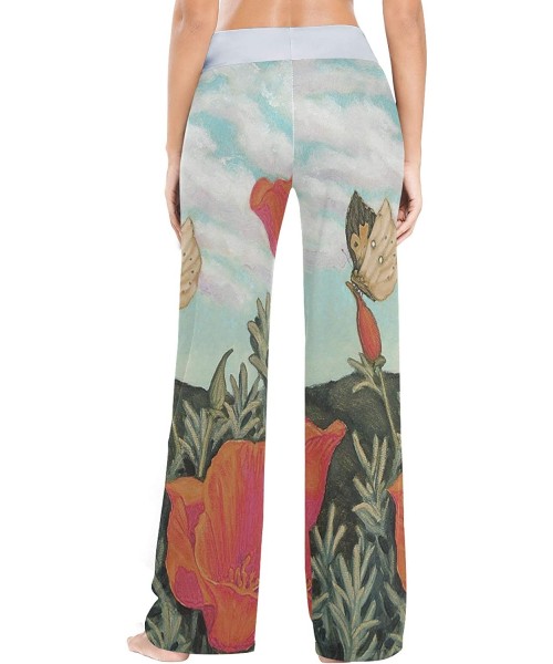 Bottoms Women's Pajama Pants Drawstring Wide Leg Lounge Trouser Sleepwear Pants - Color19 - CN197ZLM4RM