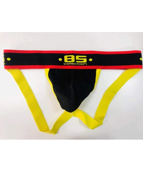Briefs Men's Jockstraps Athletic Supporters Cotton Work Out Underwear - 3*black - C218Z0Z4I8D