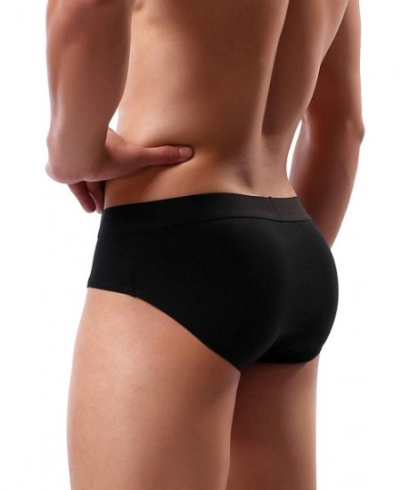 Briefs Men's 3D Pouch Cotton Briefs Sexy Low Rise Bulge Underwear - 4 Pack - CQ18M7C42KH