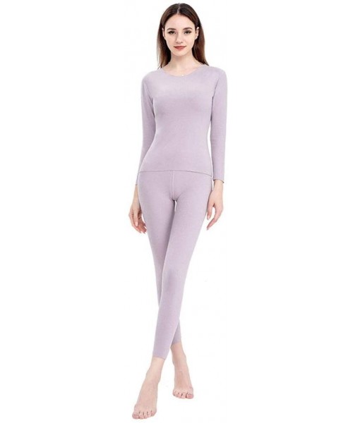 Thermal Underwear Womens Thermal Underwear Set Long Johns with Double-Sided Fleece- Ultra Soft Top & Bottom Base Layer for Sk...