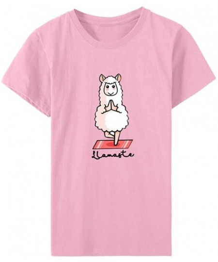 Nightgowns & Sleepshirts Easter Women Lady Letter Printed Short Sleeve T-Shirt Casual Loose Top Tunics - A2-pink - CB196H2TCEO
