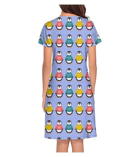 Nightgowns & Sleepshirts Nightgown Womens Night Shirt Geometric Retro Colorful Texture for Sleeping Sleepwear Short Sleeve Sh...