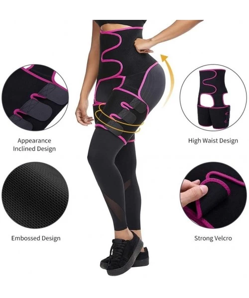 Shapewear Neoprene Waist Trainer Sweat Shapewear for Women-Slim Thigh Trimmer Belt High Waist Butt Lifter Support Slimming Bo...