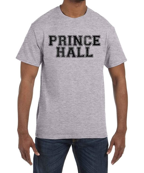 Undershirts Prince Hall Masonic Men's Crewneck T-Shirt - Sport Grey - C01853NYQ27