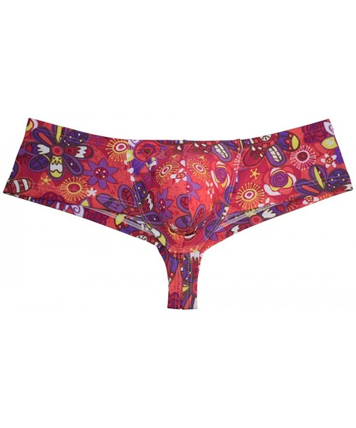 Boxer Briefs Men's Cheeky Shorts Hipster Thong Briefs Brazilian Bikini Underwear Skimpy Boxer Brief Trunks - Dandelion - CT18...