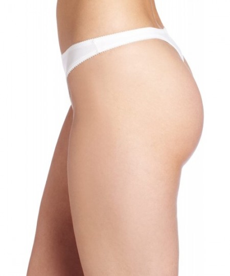 Panties Women's Microfiber Thong Panty - White - CK112CNRJZJ