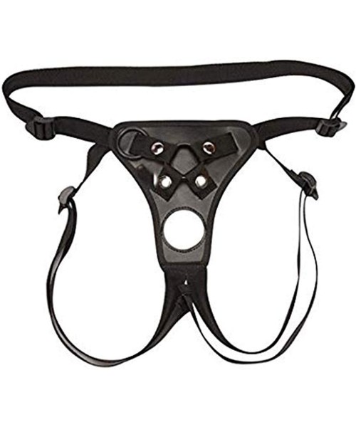 Panties Strap Pants Artificial Soft Strapless Strap on Panties with Double Elastic Rings Black - CF19CT6RWKE