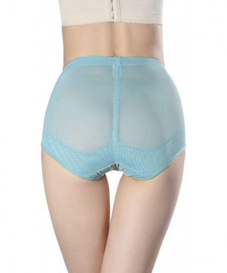 Shapewear Breathable Control Underwear for Women Hi-Waist Belly Postpartum Reducer Panty Shapewear Briefs - Mint Green - C718...