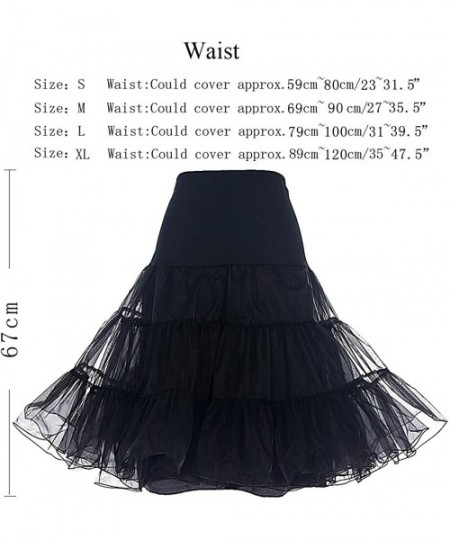 Slips Women's Vintage Rockabilly Petticoat Skirt Tutu 1950s Underskirt - Mint - CB189TR8X62