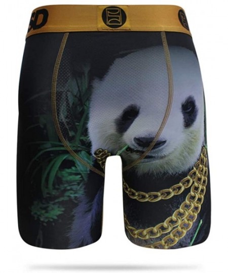 Boxer Briefs Men's E - Panda Gold Chain Boxer Brief Underwear - Gold - CX18AKUGKGI