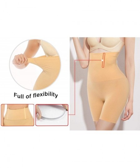 Shapewear Women Shapewear Tummy Control Shorts High Waist Panty Mid-Thigh Body Shaper Thigh Slimmer Butt Lifter - Nude - CC18...