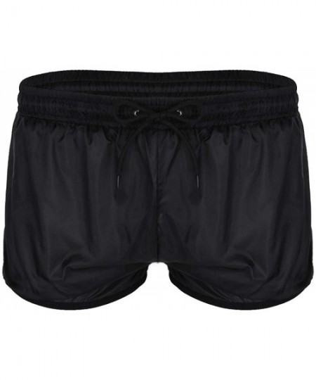 Boxers Men Lightweight Boxer Briefs Swim Trunks Beach Shorts Lounge Sport Short Pants - Black - CH18NCA6CQ5