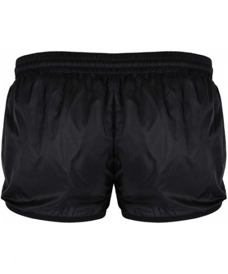 Boxers Men Lightweight Boxer Briefs Swim Trunks Beach Shorts Lounge Sport Short Pants - Black - CH18NCA6CQ5