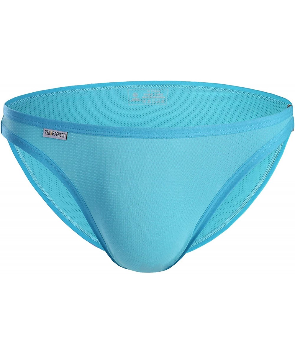 Sexy Small Mesh Briefs Men's Bikini Underwear B1146 - Blue - CY12GA30YON