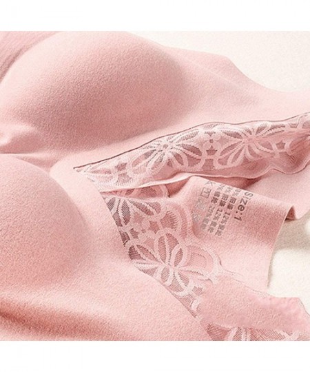 Robes Woman Seamless Elastic Thermal Inner Wear Tank Underwear Seamless Elastic Vest - Pink - CT194TM5Q4K