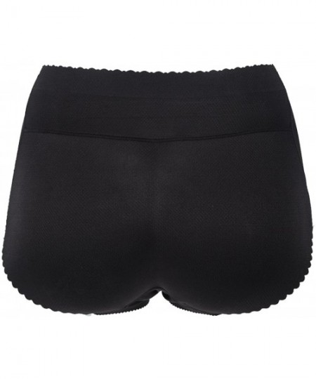 Shapewear Women's Butt Lifter Lace Boy Shorts Body Shaper Enhancer Panties - Black-padded Panties - C2124XITQVF