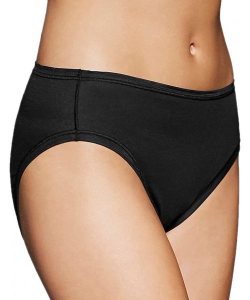 Panties Pure Cotton Hi-Cut Brief Panty (13RHC34) - Black - CW11021OG1D