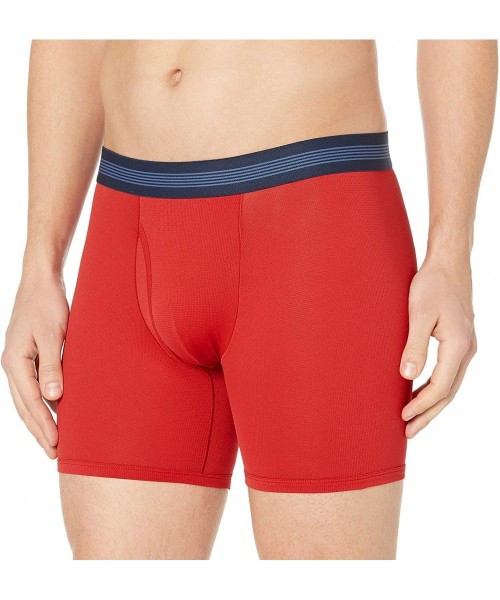 Boxer Briefs Men's 3-Pack Lightweight Performance Knit Boxer Brief - Red - CT18YGY4YT7
