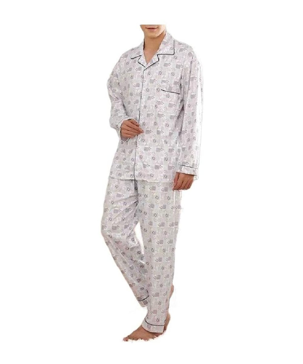 Sleep Sets Men Summer Cotton 2 Piece Set Loungewear Plus Size Family Pajama Set - As3 - CB19E74RO8H