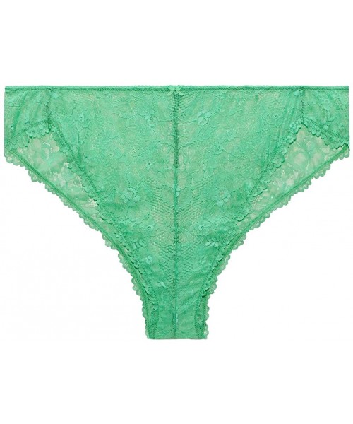 Panties Women's Floral Lace High Leg Brazilian - Green Cactus - CU18XIG8I8M