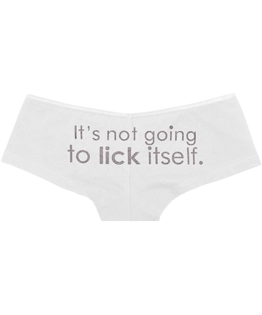 Panties Funny Sayings Panties for Women - Humorous Panty for Bachelorette Party - Underwear Gifts for Women - White (Silver G...