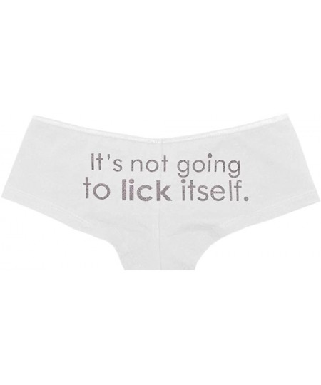 Panties Funny Sayings Panties for Women - Humorous Panty for Bachelorette Party - Underwear Gifts for Women - White (Silver G...