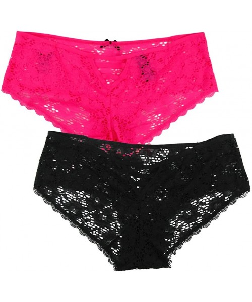Panties Womens 2 Pack Bikini Lace Panties Assorted Colors - CV17AA2ESS9