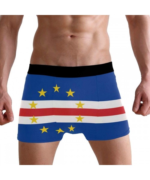 G-Strings & Thongs Breathable Boxer Brief Underwear Mens Boys Cape Verde Flag - Black - CK18YZ742X4